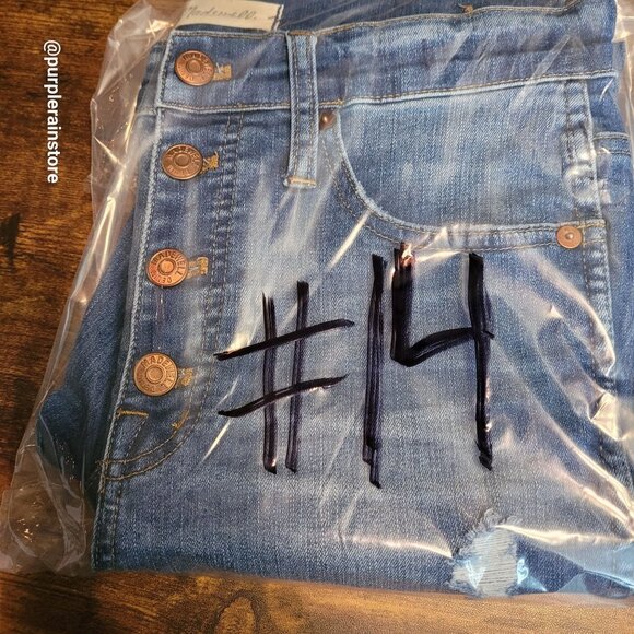 Madewell Jeans Size 28 Skinny 10" High Rise Tummy Control Rosecliff Wash H6319 - Picture 13 of 13